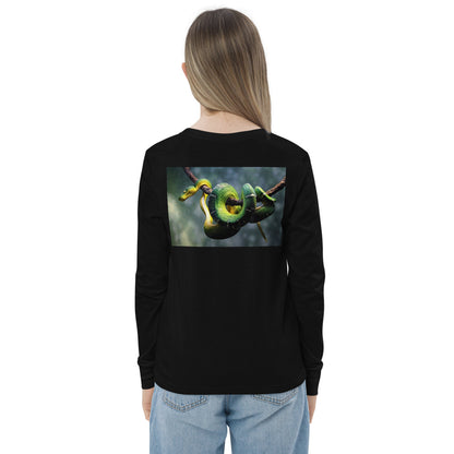 Premium Soft Long Sleeve - FRONT & BACK: Green Tree Pythons