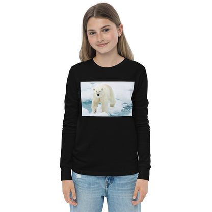 Premium Soft Jersey Crew - Polar Bear on Ice - Ronz-Design-Unique-Apparel