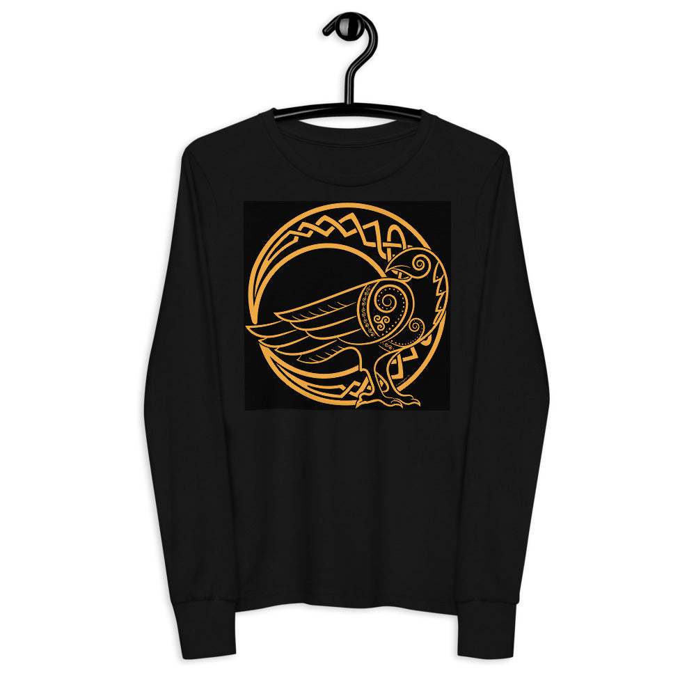 Premium Soft Jersey Crew - Odin's Raven on Crescent Moon