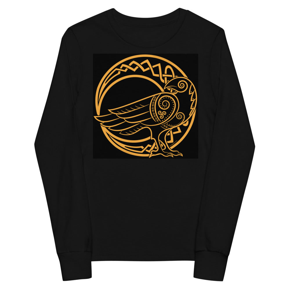 Premium Soft Jersey Crew - Odin's Raven on Crescent Moon