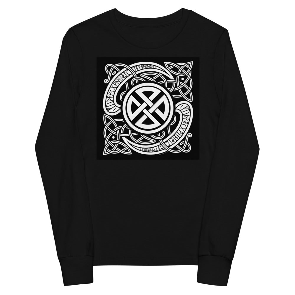 Premium Soft Jersey Crew - Viking Runes & Celtic Knot Design