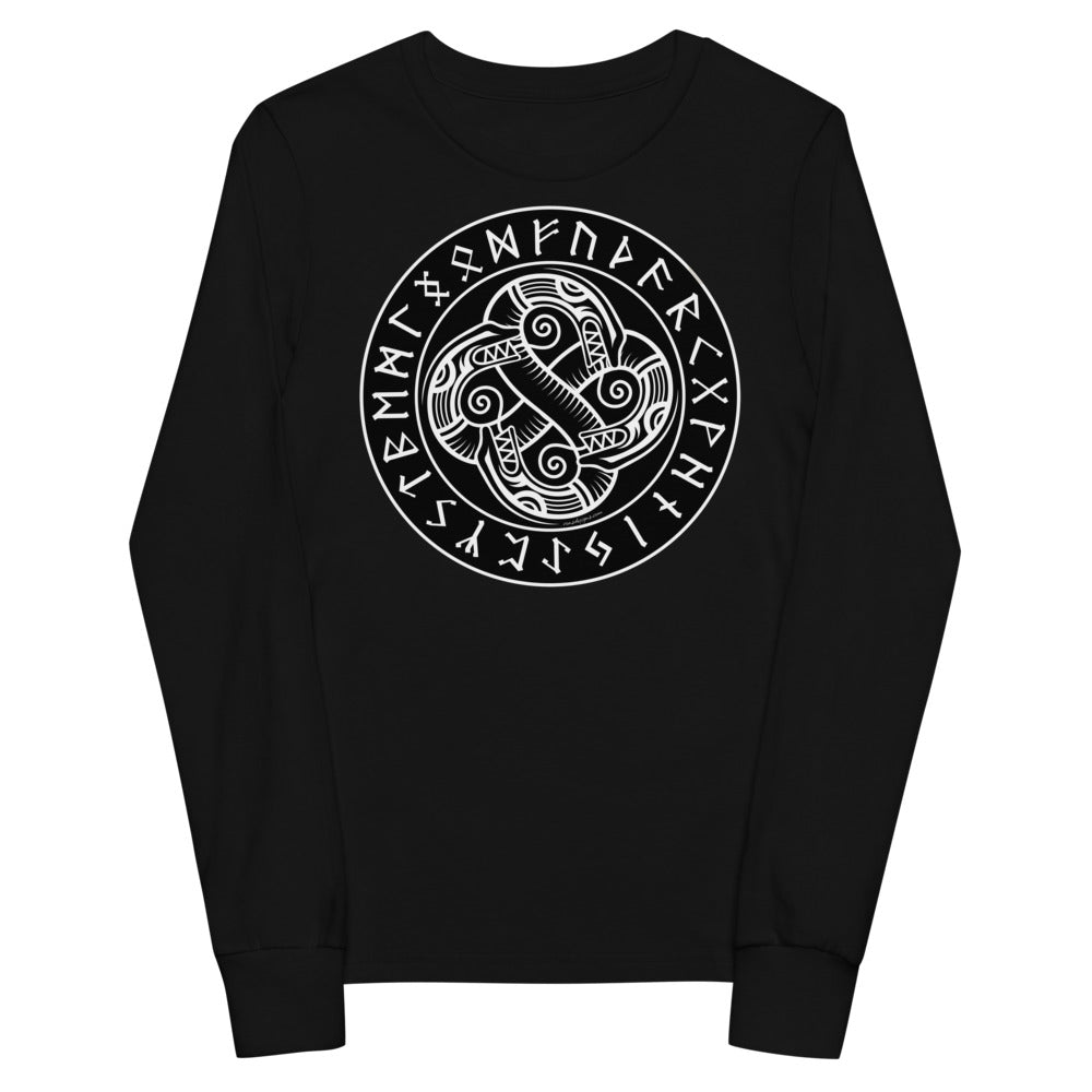 Premium Soft Jersey Crew - Sea Serpents in Norse Runic Circle