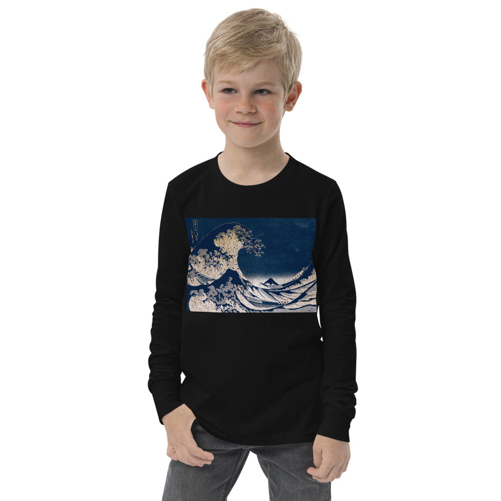 Premium Soft Long Sleeve - Hokusai: Great Waves of Kanagawa Remix