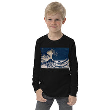Load image into Gallery viewer, Premium Soft Long Sleeve - Hokusai: Great Waves of Kanagawa Remix
