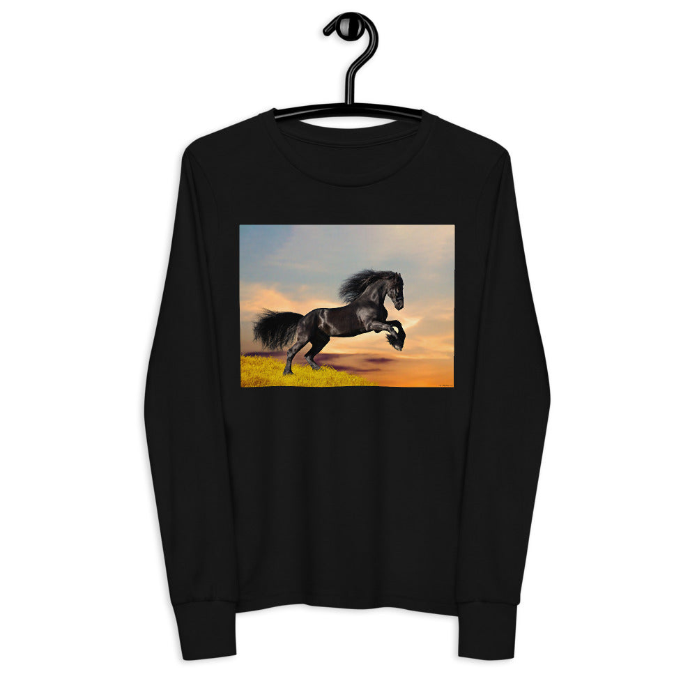 Premium Soft Long Sleeve - Friesian Stallion Lift Off