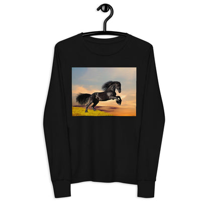 Premium Soft Long Sleeve - Friesian Stallion Lift Off