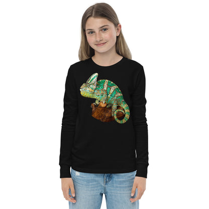 Premium Soft Long Sleeve - Green Vailed Chameleon
