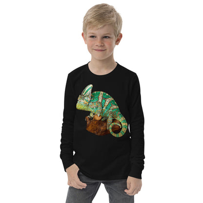 Premium Soft Long Sleeve - Green Vailed Chameleon