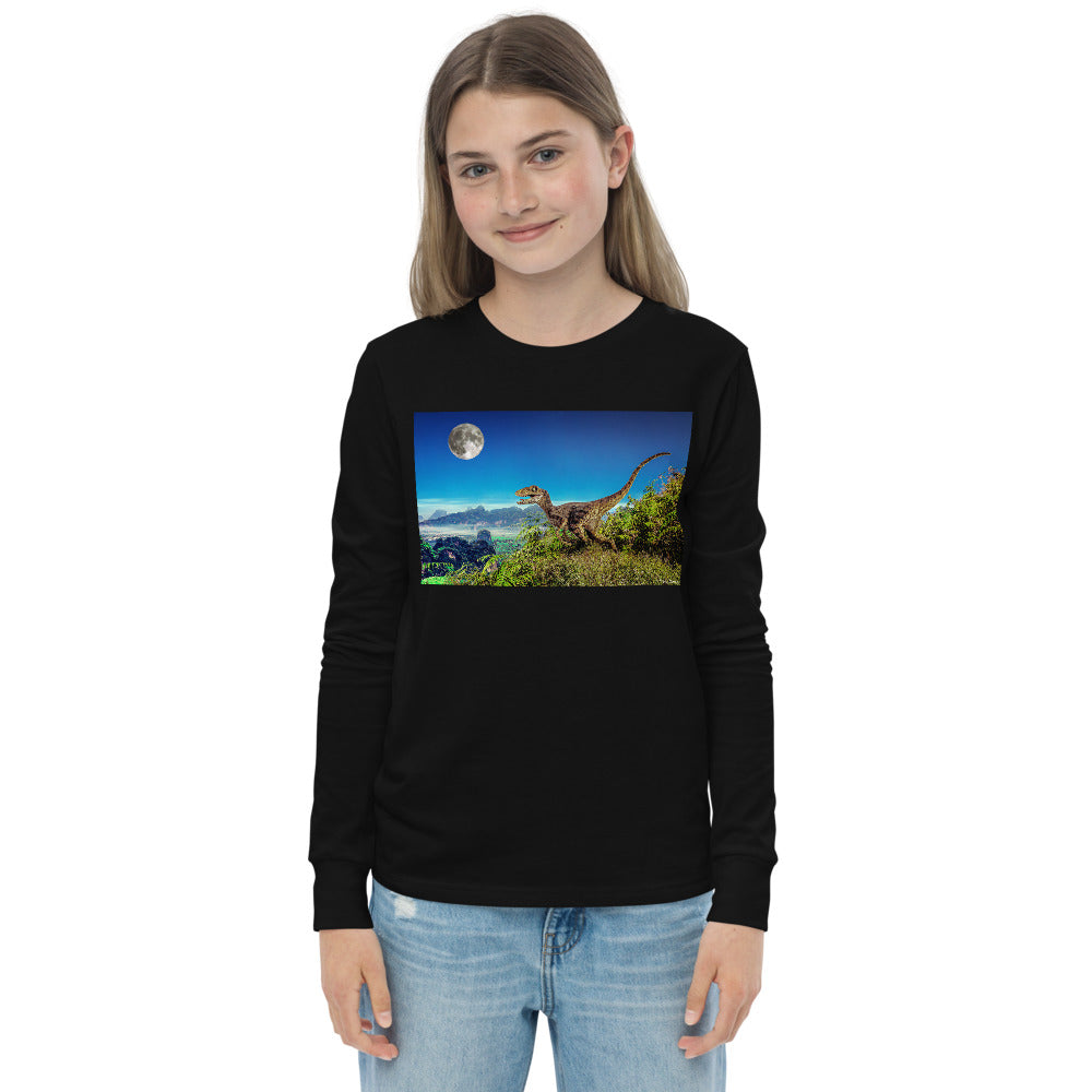Premium Soft Long Sleeve - Dinosaur & the Moon