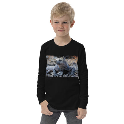 Premium Soft Long Sleeve - Galapagos Blue Marine Iguana