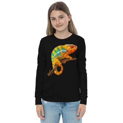 Premium Soft Long Sleeve - Yellow & Green? Chameleon