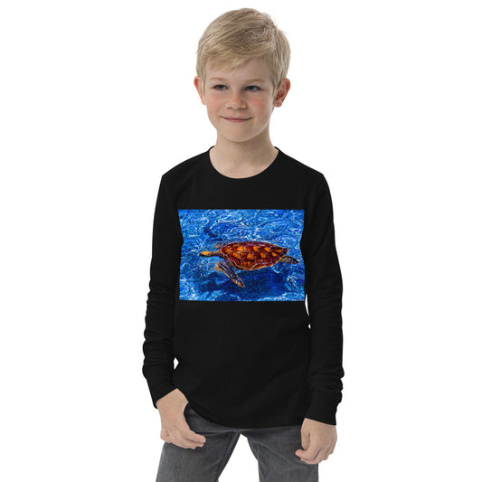 Premium Soft Long Sleeve - Sea Turtle in Blue Water