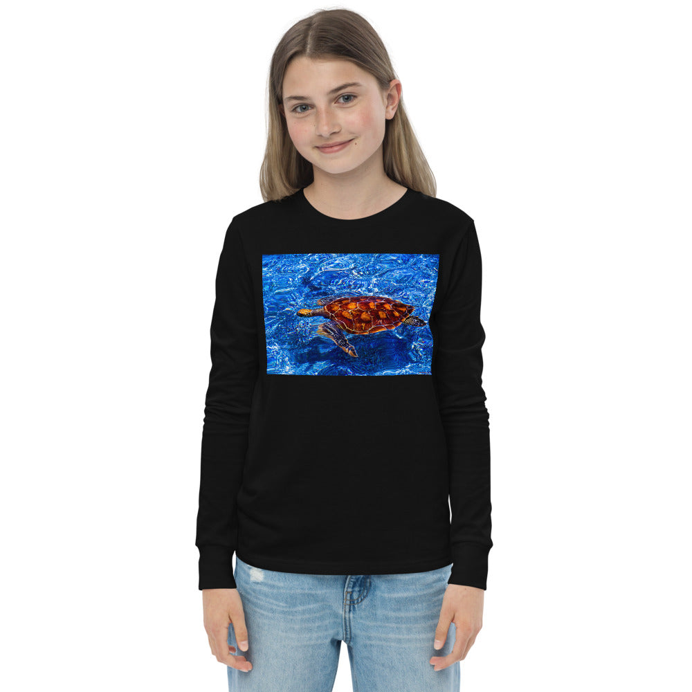 Premium Soft Long Sleeve - Sea Turtle in Blue Water