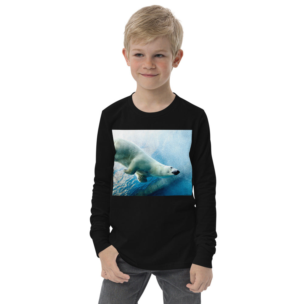 Premium Soft Long Sleeve - FRONT & BACK: Polar Bears Swim'n