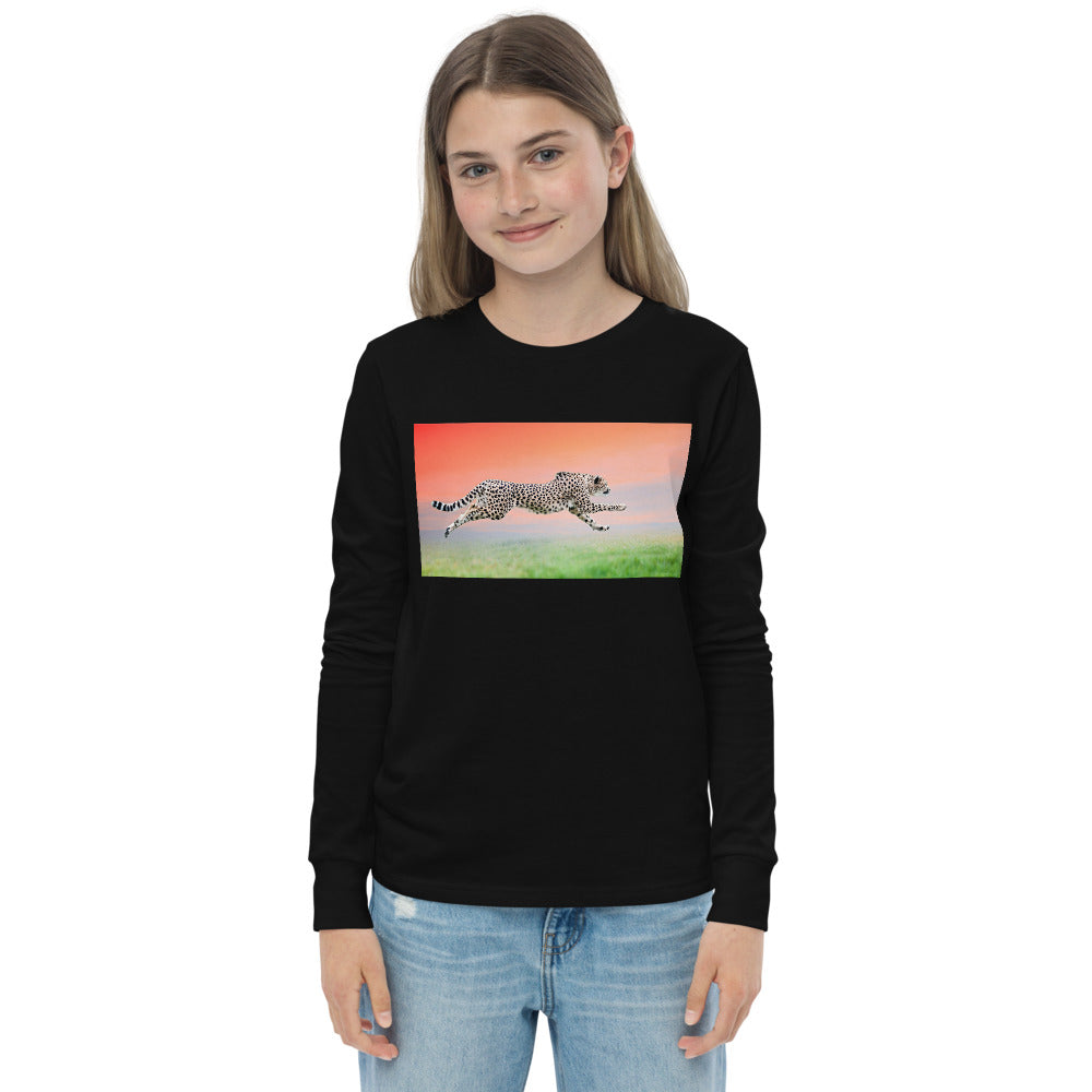 Premium Soft Long Sleeve - Cheetah Flying