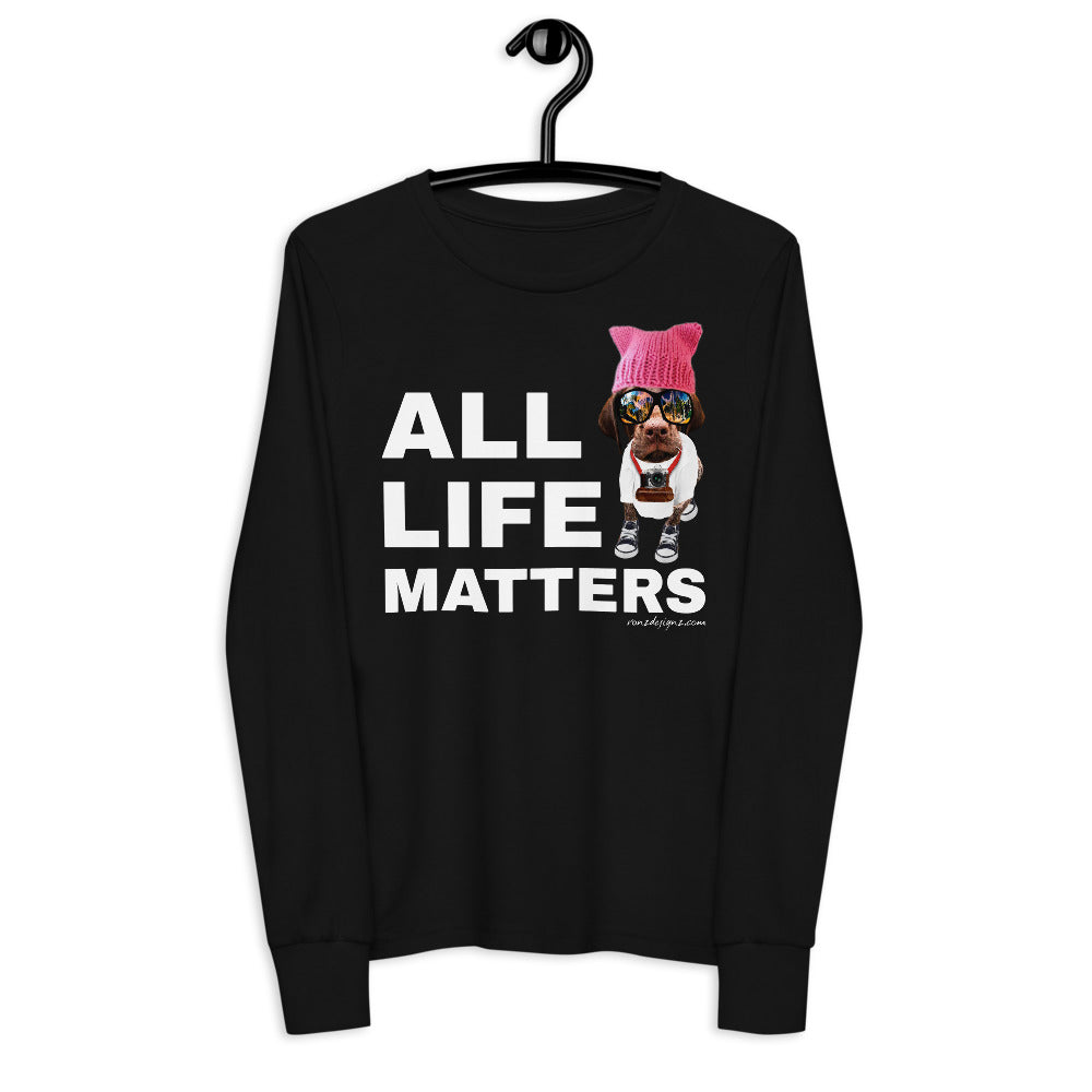 Premium Long Sleeve - FRONT & BACK: All Life Matters - End Racism