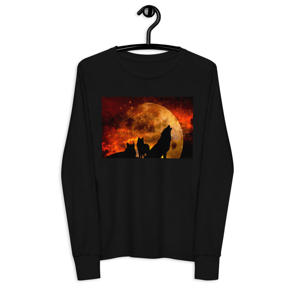 Premium Soft Long Sleeve - Howling in Orange Moonlight