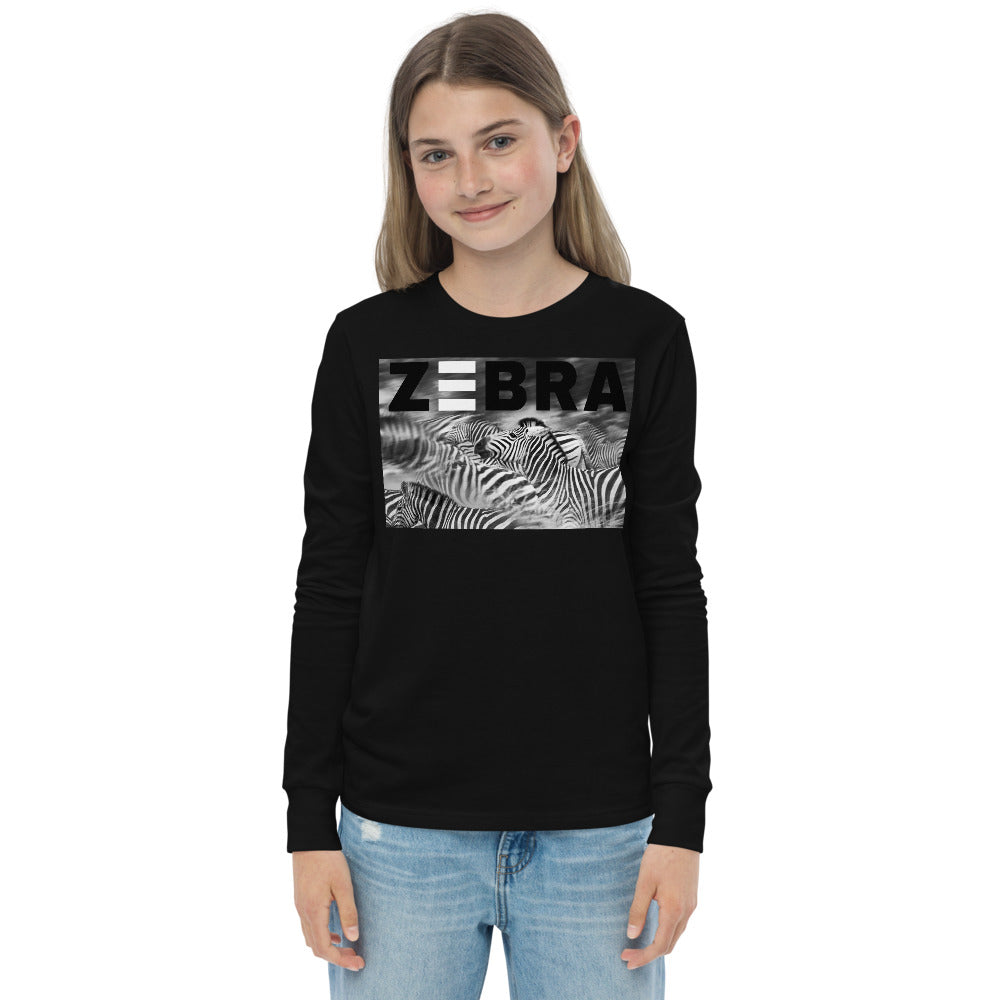 Premium Soft Long Sleeve - Zebra Blur