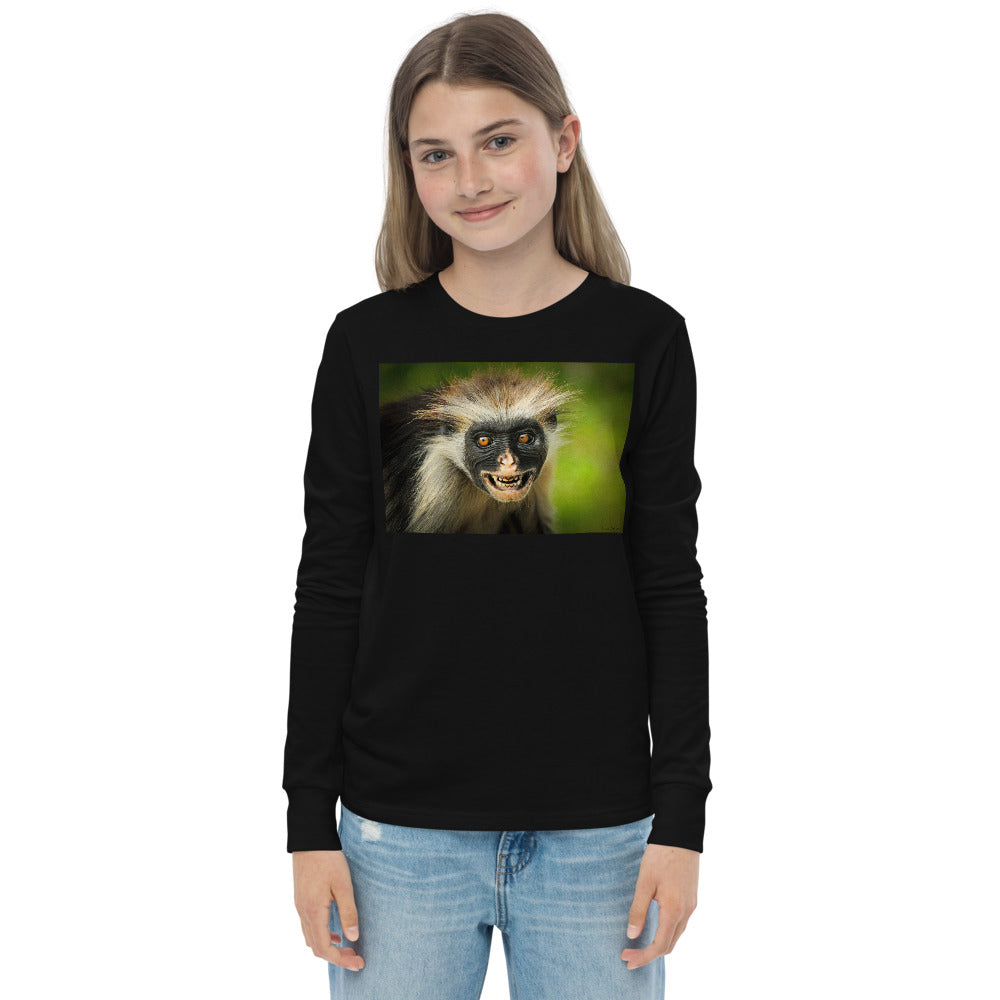 Premium Soft Long Sleeve - FRONT Only: Crazy Monkey