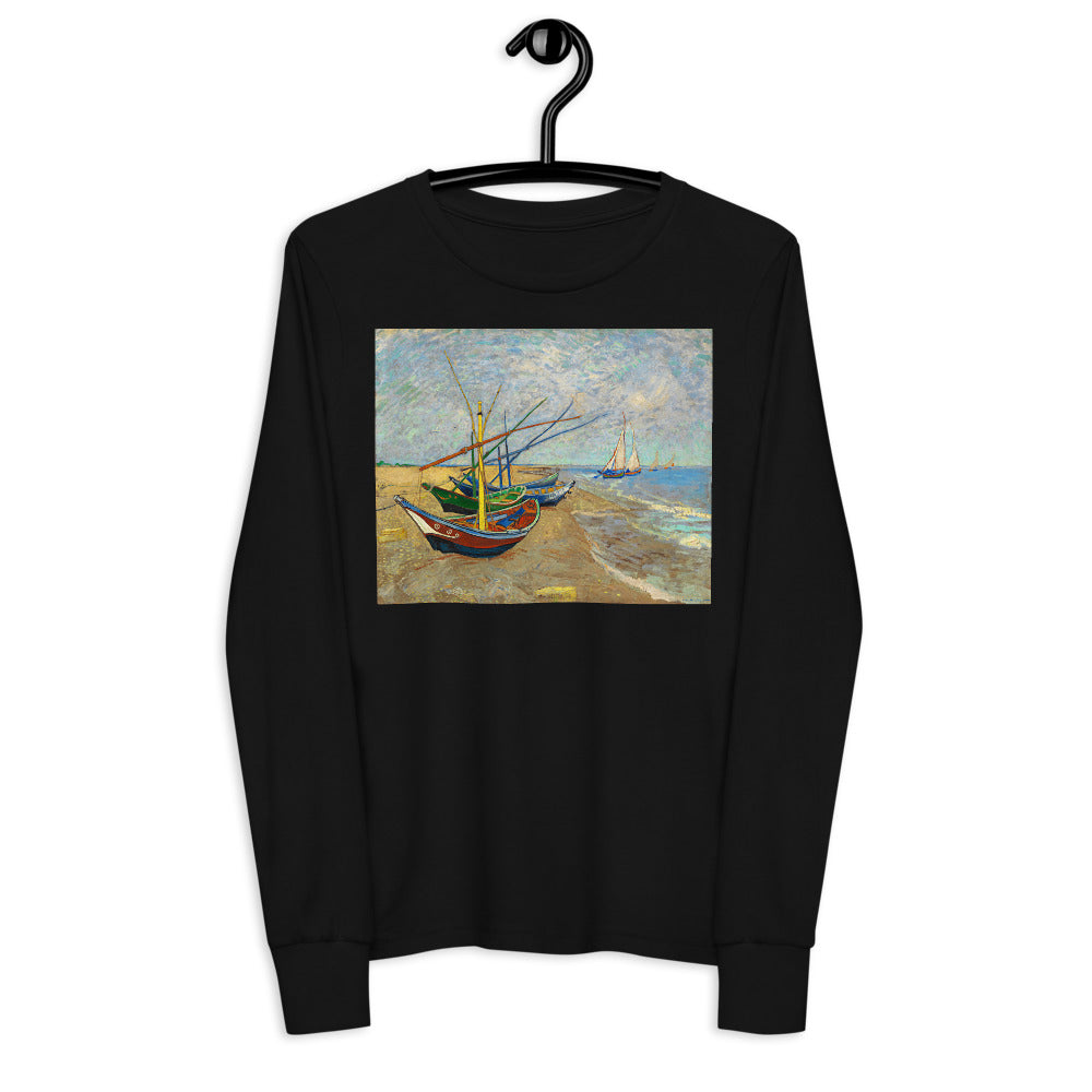 Premium Soft Long Sleeve - Fishing Boats on the Beach