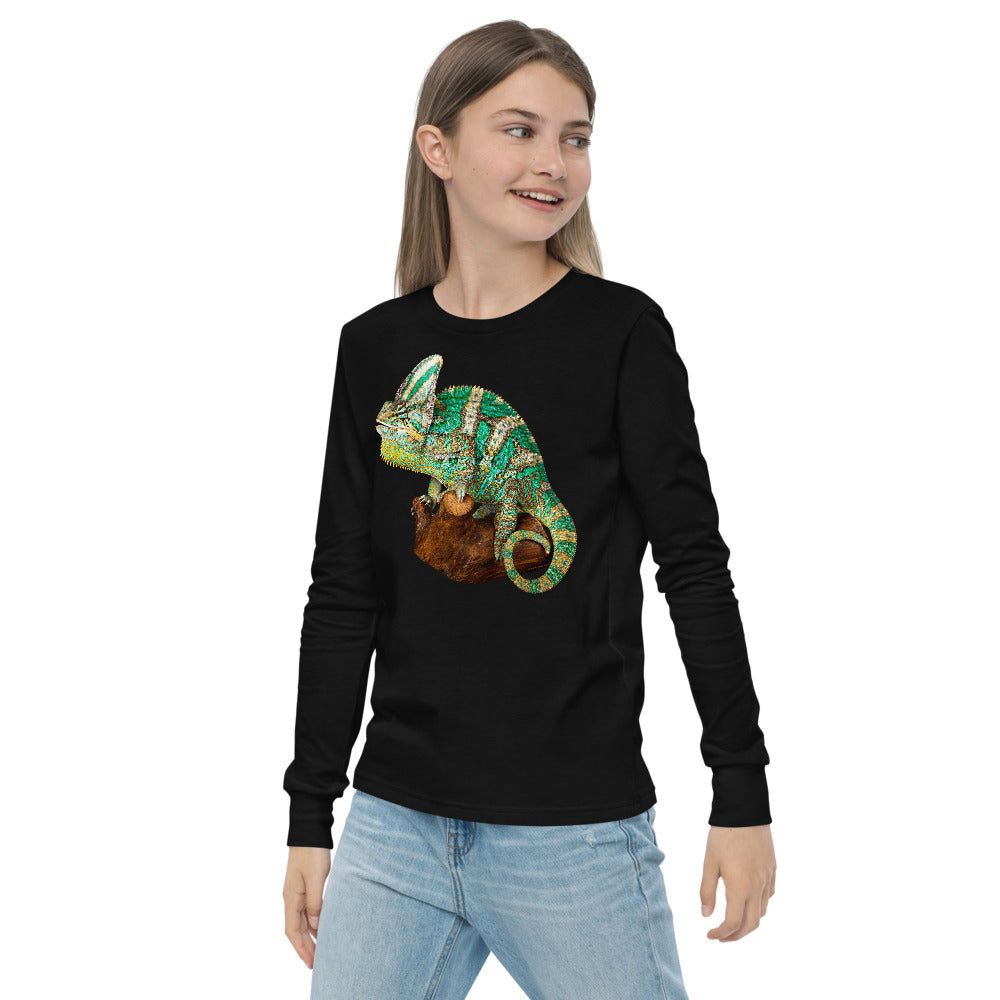 Premium Soft Long Sleeve - Green Vailed Chameleon