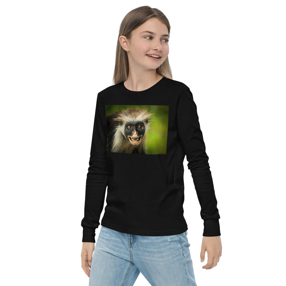 Premium Soft Long Sleeve - FRONT Only: Crazy Monkey