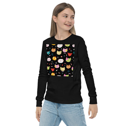 Premium Soft Long Sleeve - Cat Faces
