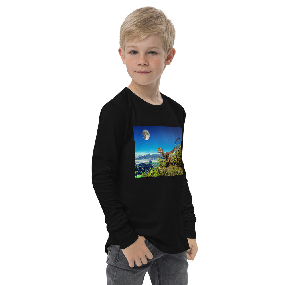 Premium Soft Long Sleeve - Dinosaur & the Moon