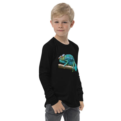 Premium Soft Long Sleeve - Turquoise Panther Chameleon