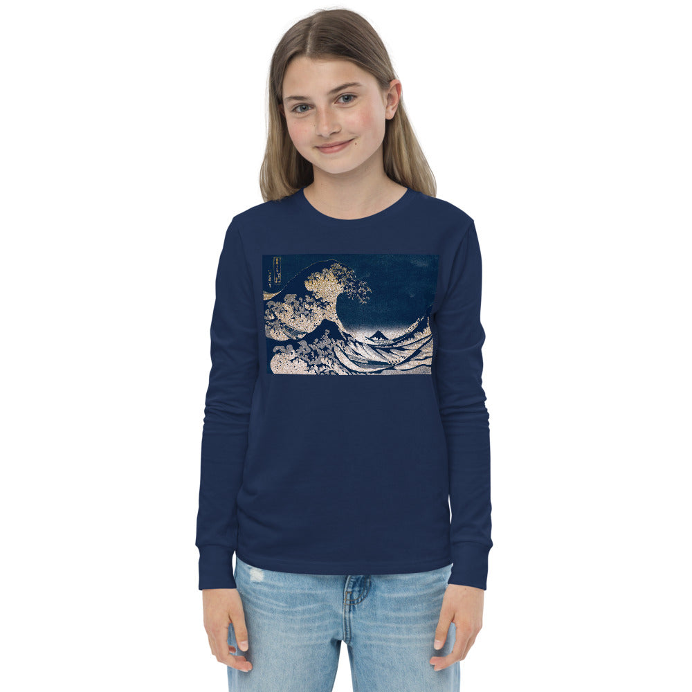 Premium Soft Long Sleeve - Hokusai: Great Waves of Kanagawa Remix