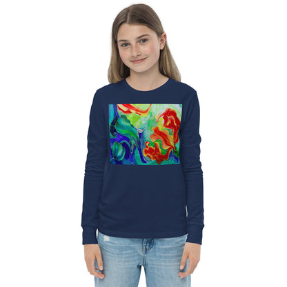 Premium Soft Long Sleeve - Red Flower Watercolor #3