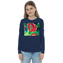 Load image into Gallery viewer, Premium Soft Long Sleeve - Red Flower Watercolor #2
