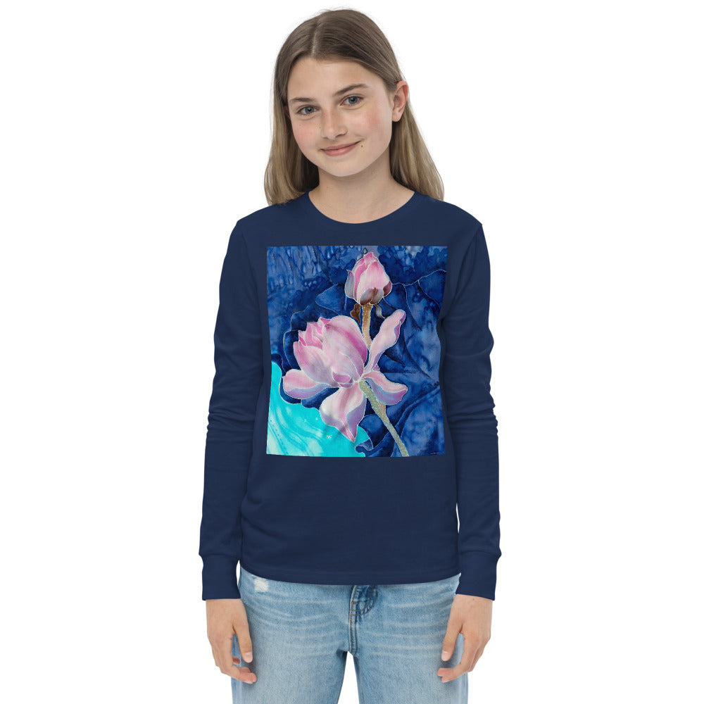 Premium Soft Long Sleeve - Pink Flower Watercolor