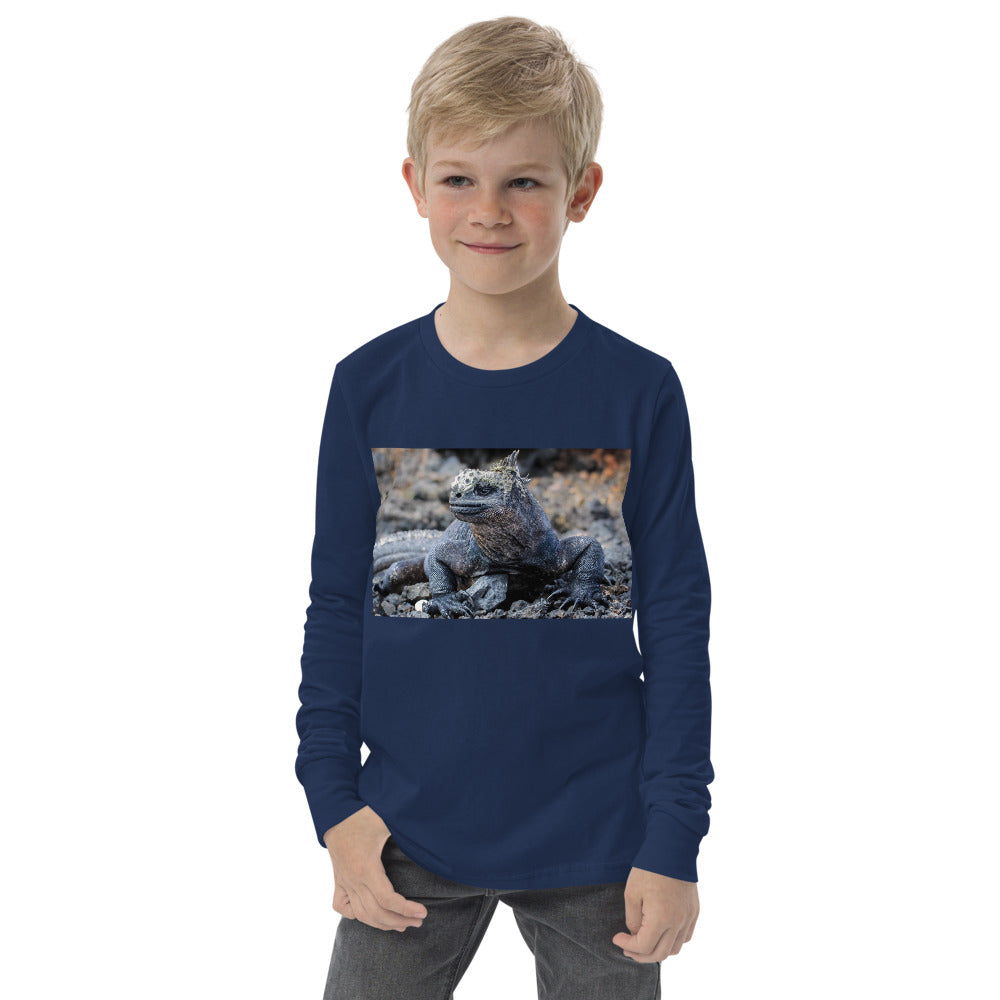 Premium Soft Long Sleeve - Galapagos Blue Marine Iguana