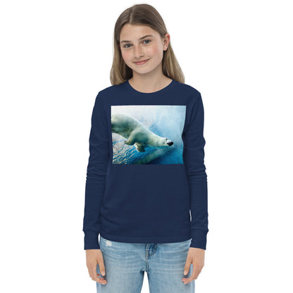 Premium Soft Long Sleeve - FRONT & BACK: Polar Bears Swim'n