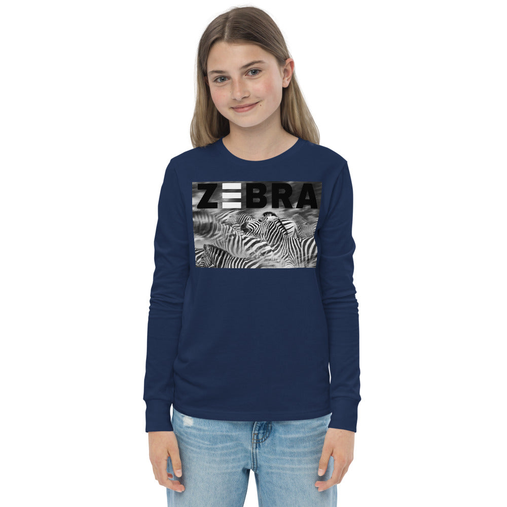Premium Soft Long Sleeve - Zebra Blur