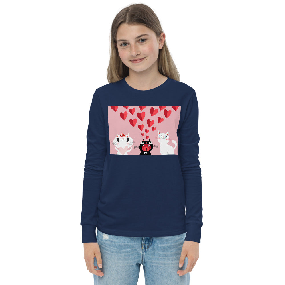 Premium Soft Long Sleeve - Pink Cat Love