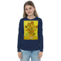 Premium Soft Long Sleeve - van Gogh: 12 Sunflowers in a Vase with Yellow Background