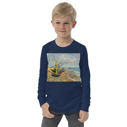 Premium Soft Long Sleeve - Fishing Boats on the Beach