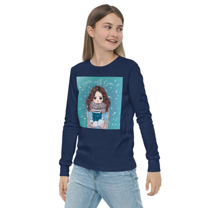 Premium Soft Long Sleeve - Coffee with Snow