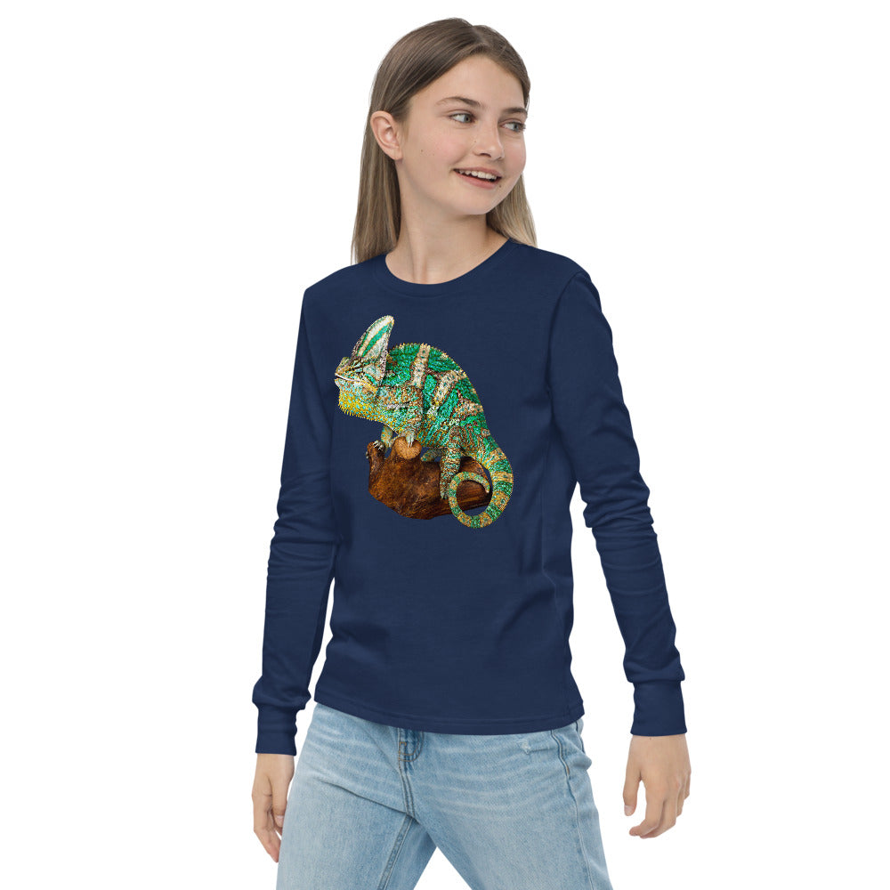 Premium Soft Long Sleeve - Green Vailed Chameleon