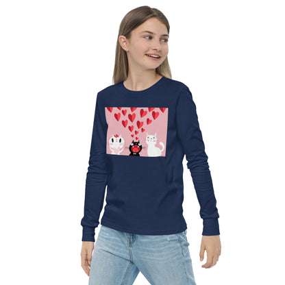 Premium Soft Long Sleeve - Pink Cat Love