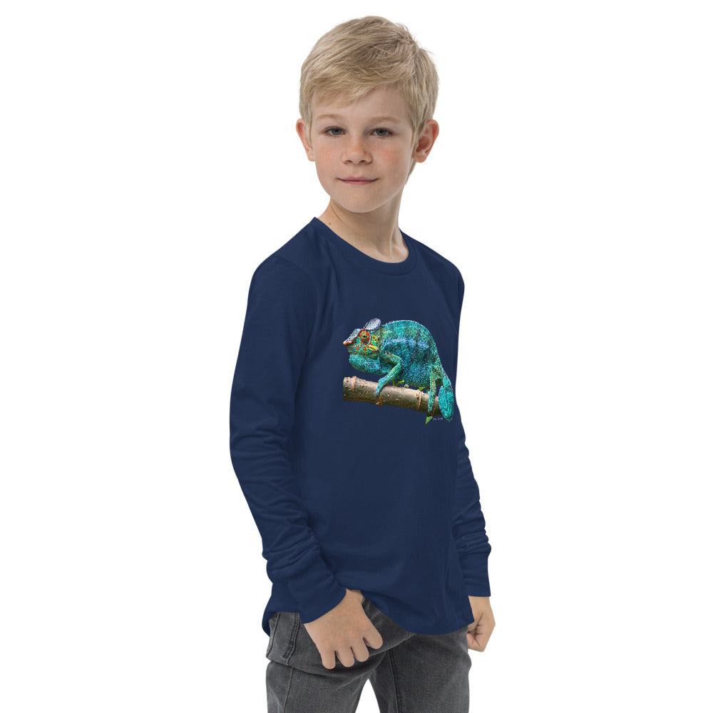 Premium Soft Long Sleeve - Turquoise Panther Chameleon