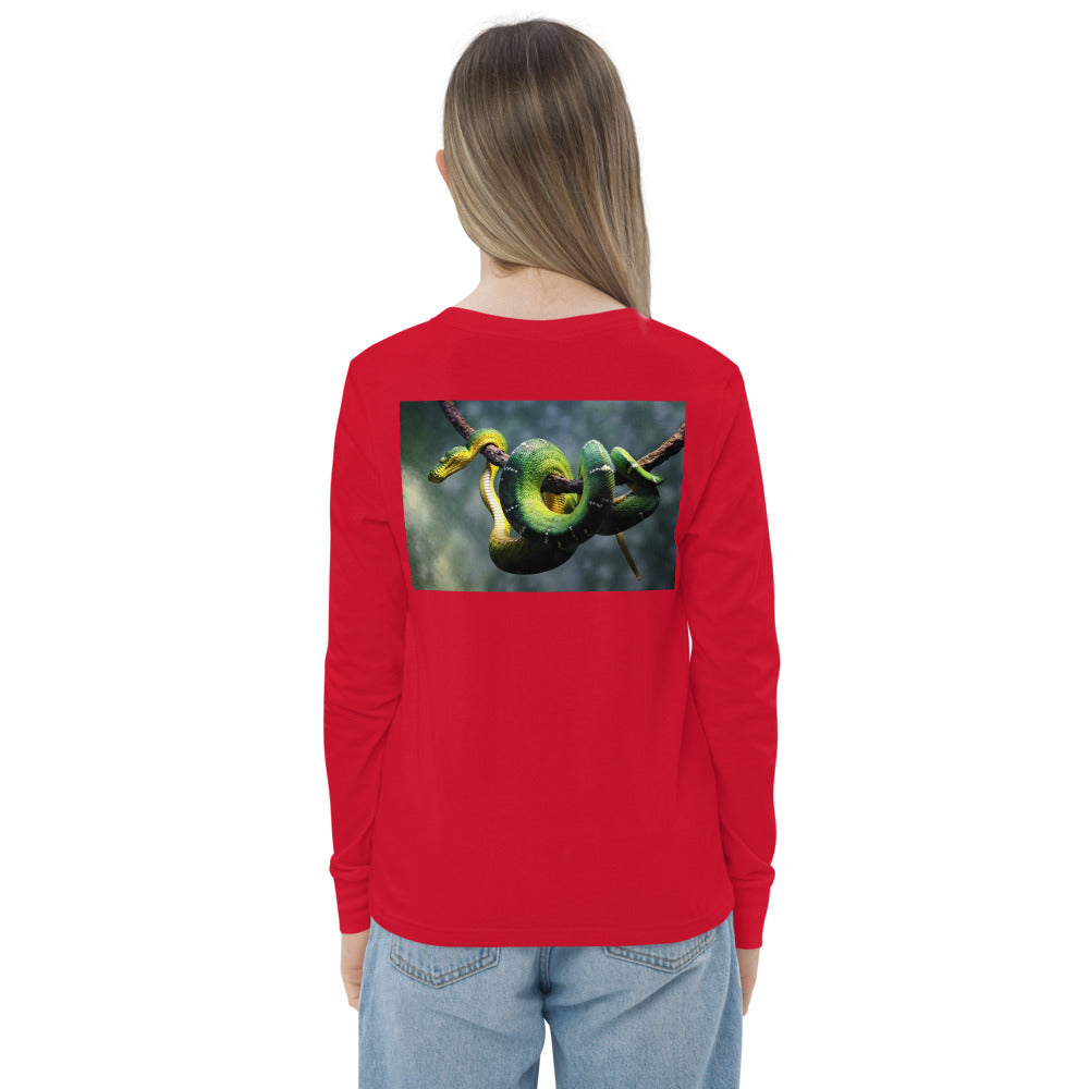 Premium Soft Long Sleeve - FRONT & BACK: Green Tree Pythons