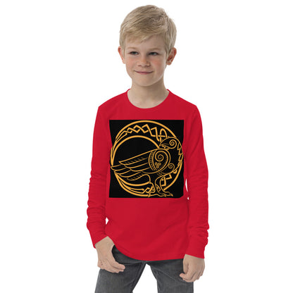 Premium Soft Jersey Crew - Odin's Raven on Crescent Moon