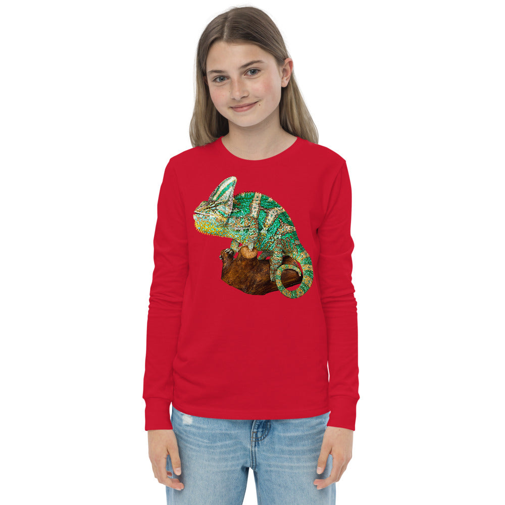 Premium Soft Long Sleeve - Green Vailed Chameleon
