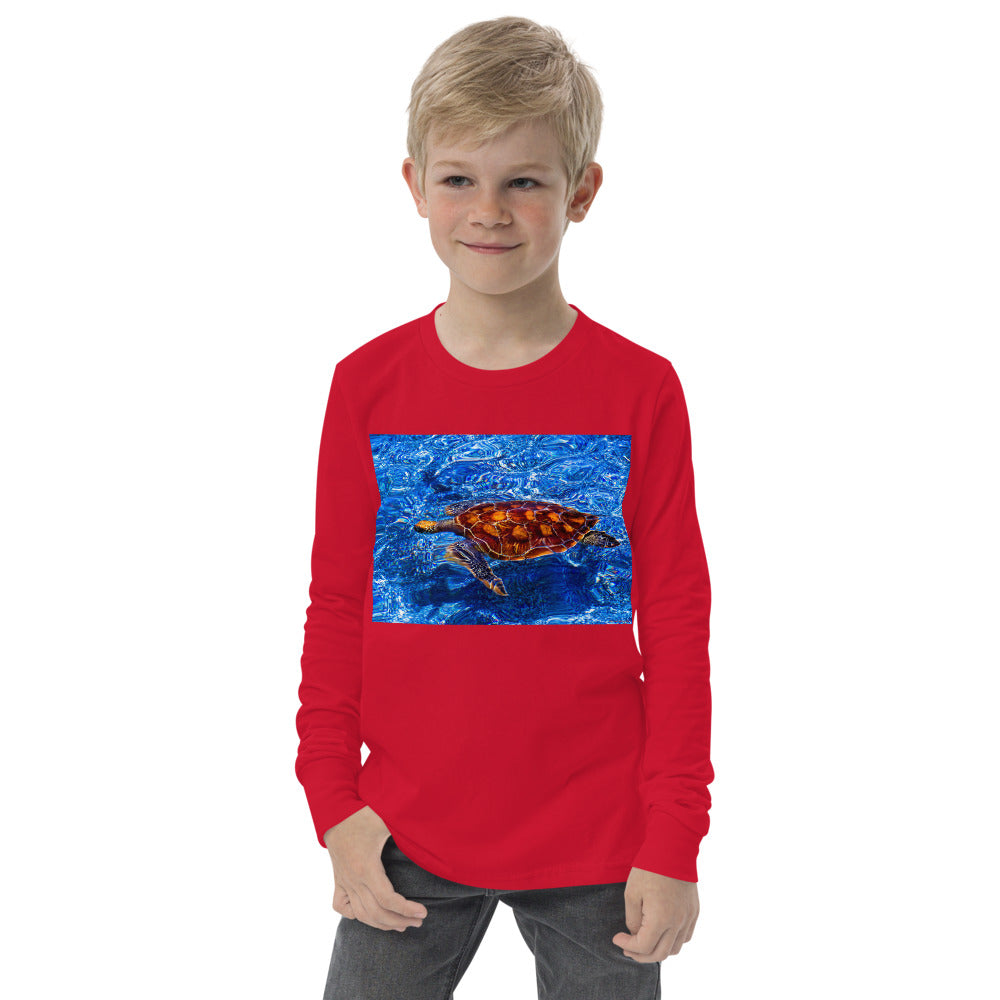 Premium Soft Long Sleeve - Sea Turtle in Blue Water
