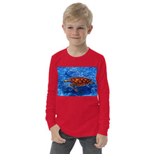 Load image into Gallery viewer, Premium Soft Long Sleeve - Sea Turtle in Blue Water
