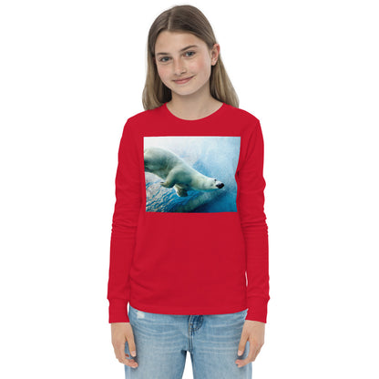 Premium Soft Long Sleeve - FRONT & BACK: Polar Bears Swim'n