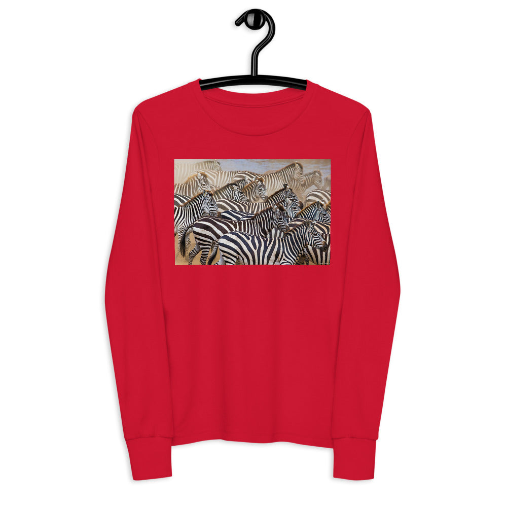 Premium Long Sleeve - FRONT Print: Zebra Stripes